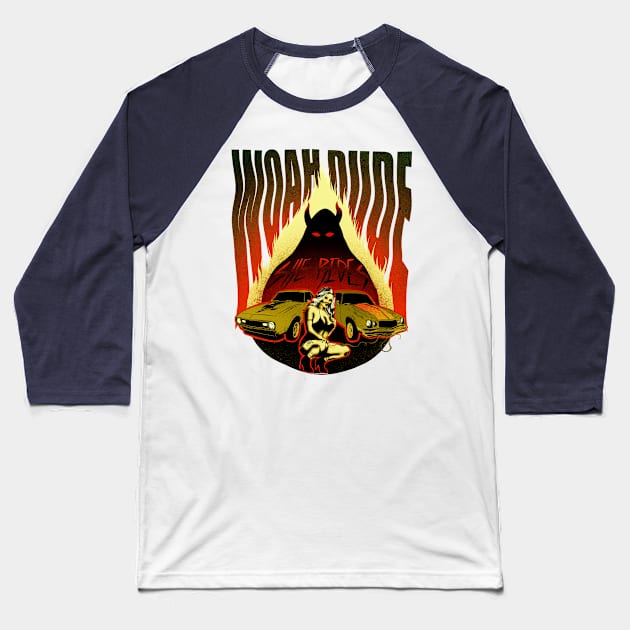 WOAH DUDE Baseball T-Shirt by DJBboon